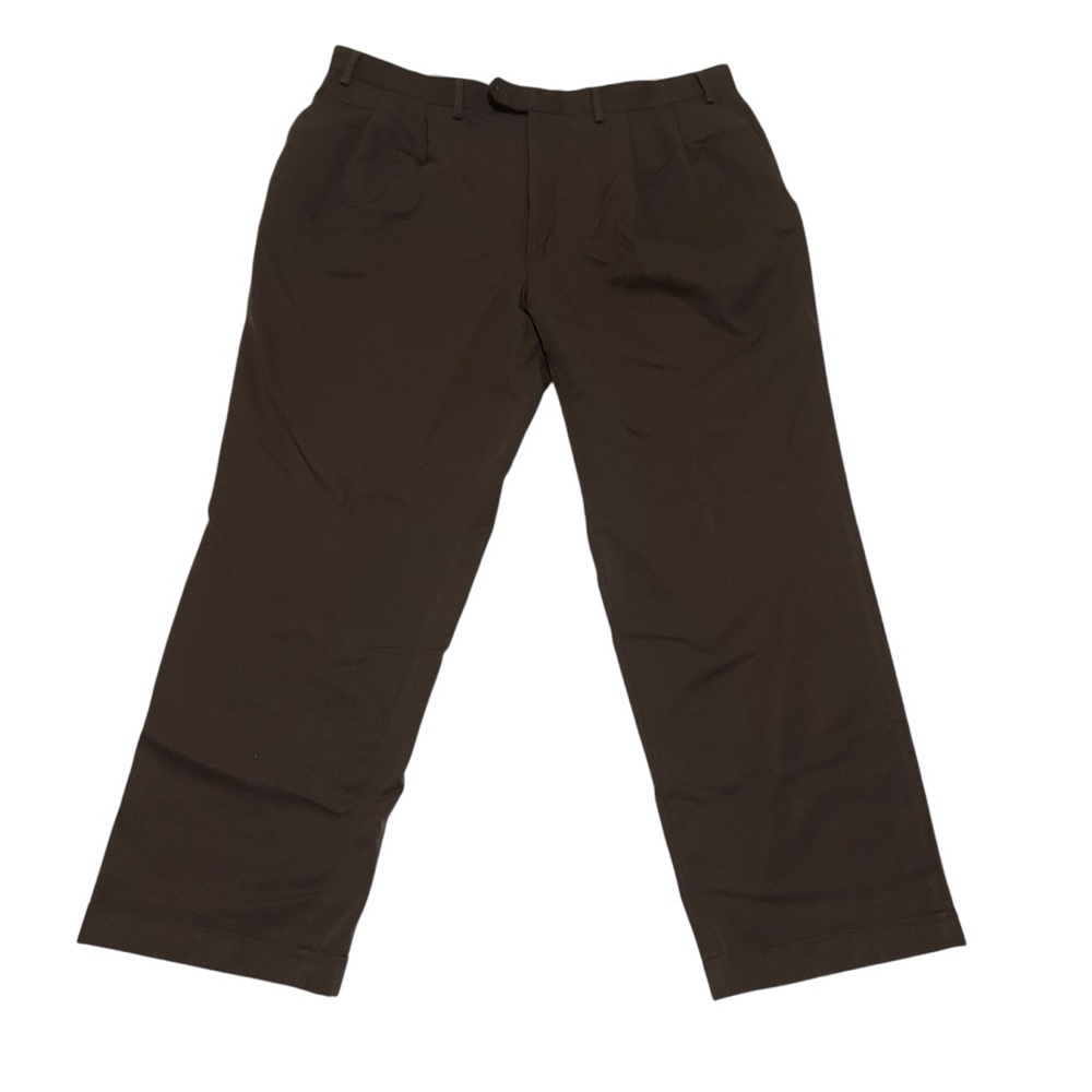 Michael Kors Men’s Dress Pants 40R Brown 100% Wool Pleated Classic Fit Slacks